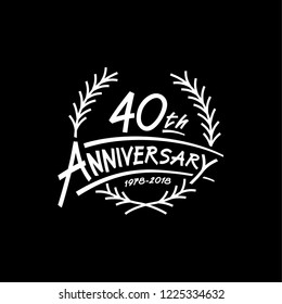 40 years design template. Vector and illustration. 40 years logo.