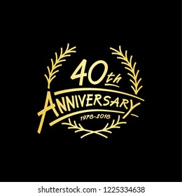 40 years design template. Vector and illustration. 40 years logo.