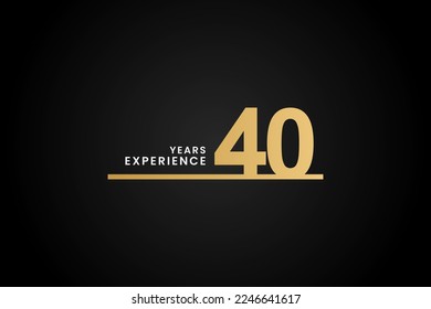 40 years experience or Best 40 years experienced vector illustration. Logos 40 years experience. Suitable for marketing logos related to 40 years of experience in the business or industry.