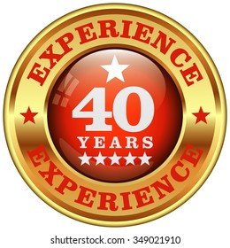 40 Years Experience Rosette