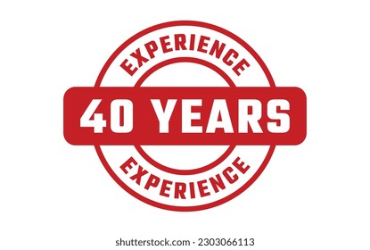 40 Years Experience Rubber Stamp