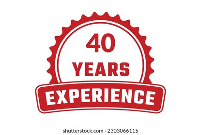 40 Years Experience Rubber Stamp