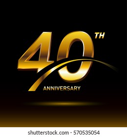 40 Years Golden Anniversary Logo Celebration