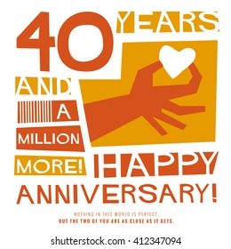 40 Years Happy Anniversary (Vector Illustration Concept Design)