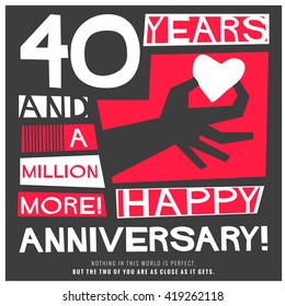 40 Years Happy Anniversary (Vector Illustration Concept Design)