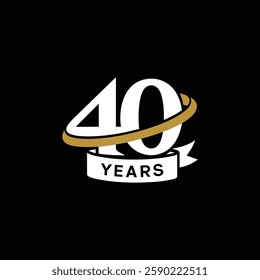40 years logo design template