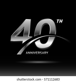 40 years silver anniversary logo celebration