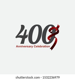 400 Anniversary celebration vector design template