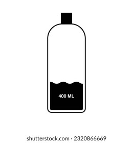 400 ml water bottle icon vector illustration eps