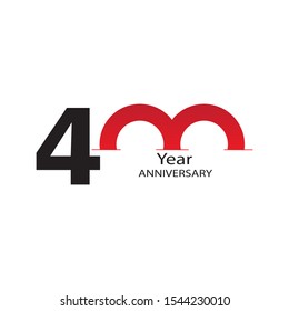 400 Year Anniversary Logo Vector Template Design Illustration