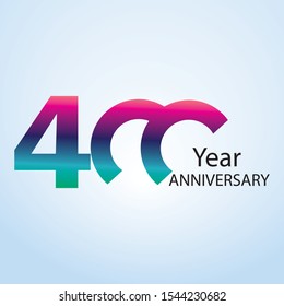 400 Year Anniversary Logo Vector Template Design Illustration