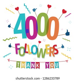 390 Thank you 4000 followers Images, Stock Photos & Vectors | Shutterstock