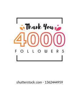 4000 Followers thank you design template