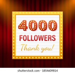 4000 followers, Thank You, social sites post. Thank you followers congratulation card. Vector stock illustration