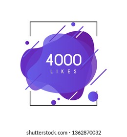 4000 Likes design template