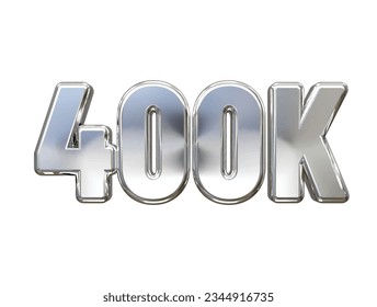 400K 3d rendering text effect transparent vector