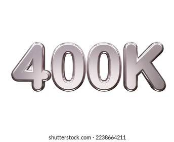 400k follower text effect vector illustration