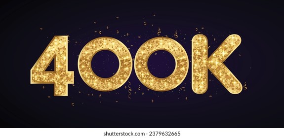 400 k de oro Glitter Efecto vector 