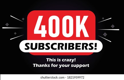 Diseño de fondo para la celebración de los suscriptores de 400.000 suscriptores