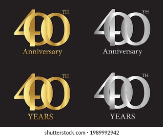 400th Anniversary celebration vector illustration