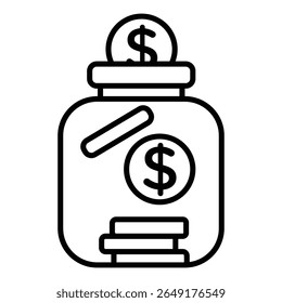 401k retirement saving icon Thin line vector design