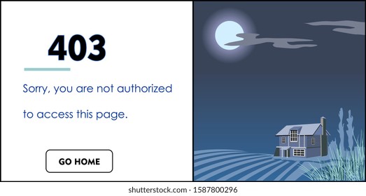 403 error not authorized to access this page illustration svg