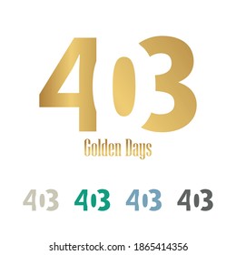 403 lettertype vector logo design 403 golden days svg