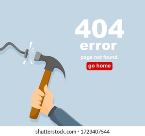 404 connection error. Abstract background with wire plug and socket. Sorry, page not found. 