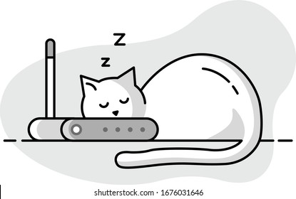 404 error cat icon & logo ui design