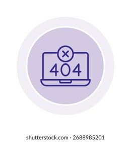 404 Error color circle icon , vector, pixel perfect, illustrator file 