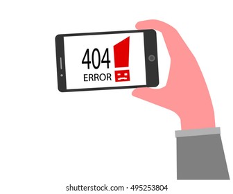 404 Error Concept, Not Found Page Failure Problem 