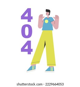 404 error concept. Vector illustration in a flat style