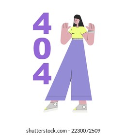 404 error concept. Vector illustration in a flat style