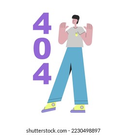 404 error concept. Vector illustration in a flat style