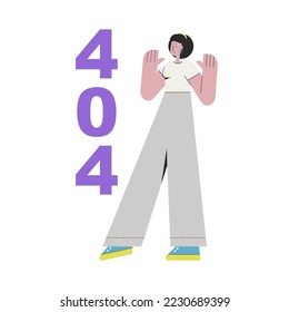 404 error concept. Vector illustration in a flat style