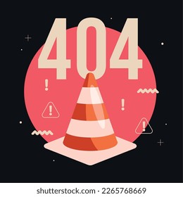 404 error with cone signal icon