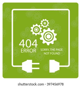 404 error connection over color background
