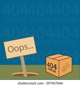 404 error connection over color background