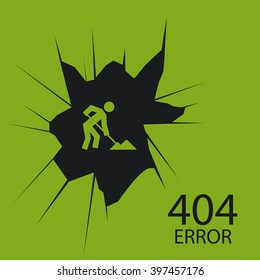 404 error connection over color background