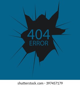 404 error connection over color background