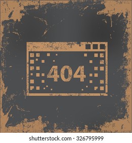404 Error design on old paper background, vector