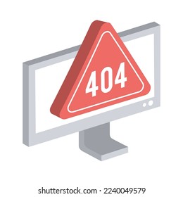 404 error in desktop icon isolated
