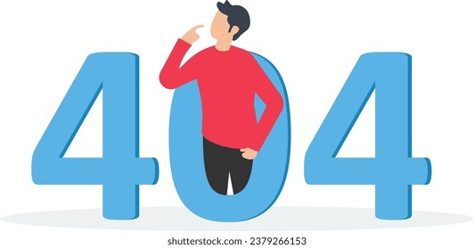 404 Error, Disconnected business, broken communication, 404 or disconnect concept

