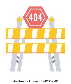 404 error in fence icon isolated