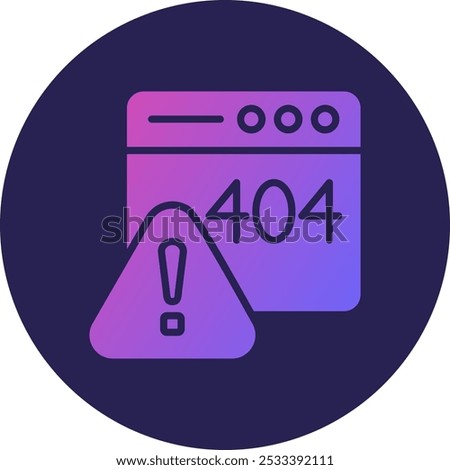 404 Error Glyph Circle Gradient Icon