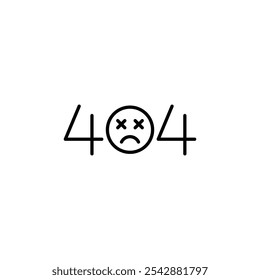 404 Error icon. filled and line stroke icons