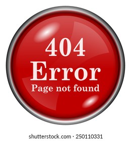 404 error icon. Internet button on white background. 