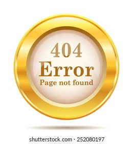 404 error icon. Internet button on white background. EPS10 vector. 