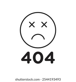 404 Ícone de erro. ícone de vetor isolado.