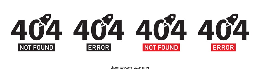 404 Error Icon. 404 Not Found Icon, Vector Illustration